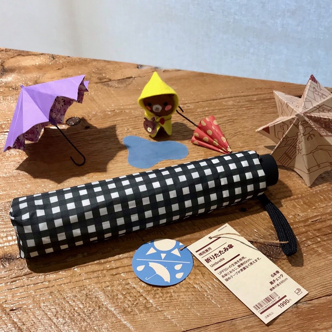 無印良品500 マルシェ池田】1つで2役！鞄に忍ばせて… 晴雨兼用